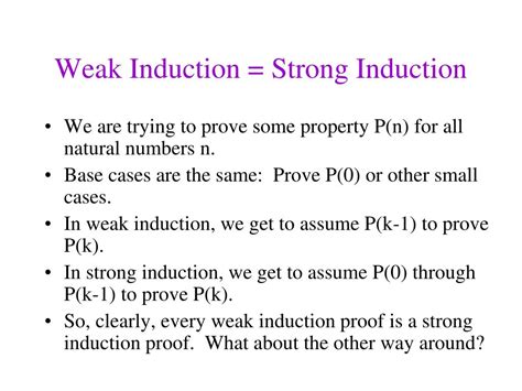 strong vs weak induction|Iba pa.